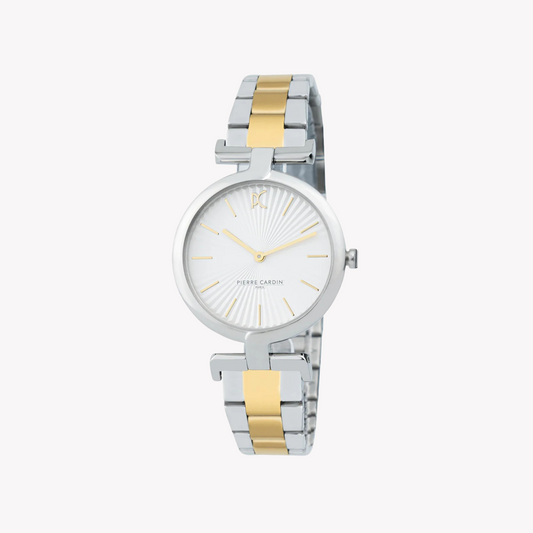 Pierre Cardin Women's Silver & Gold Watch, Silver Dial | Cmd.3510