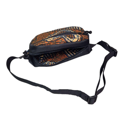 Spacious waist bag RIBBON OF LOVE black