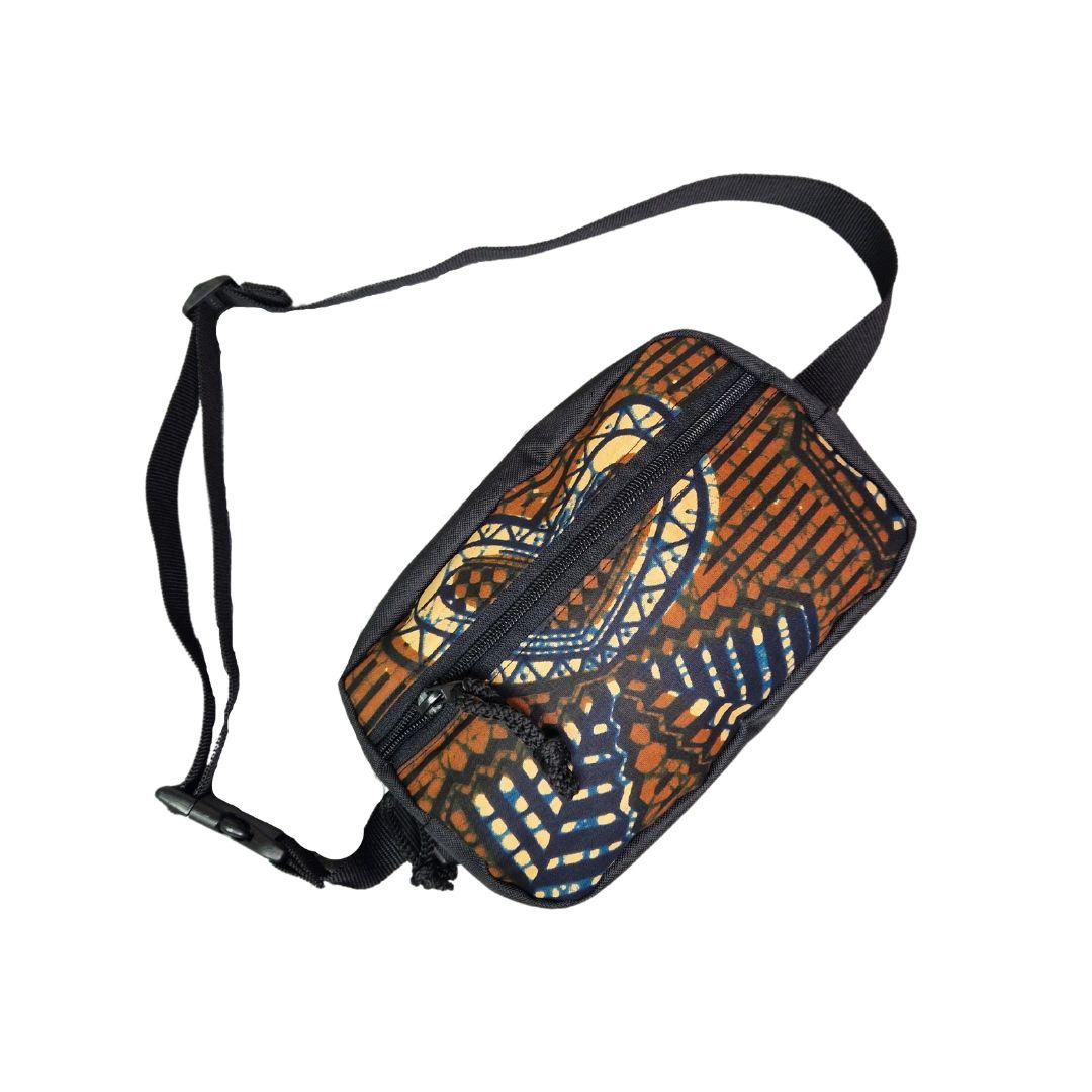 Spacious waist bag RIBBON OF LOVE black