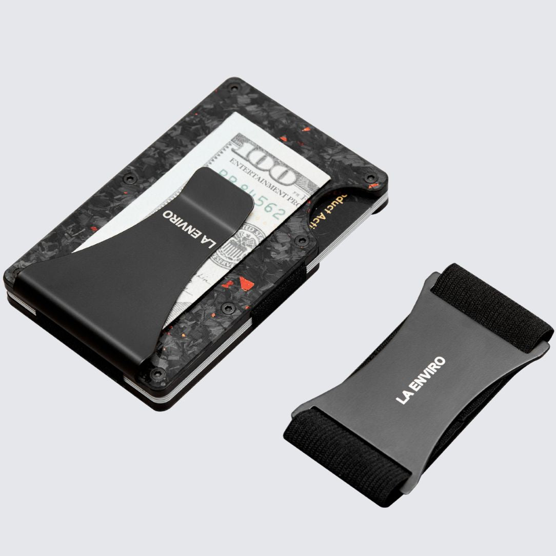 LORNE Forged Carbon Wallet I Gloss Red