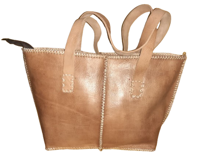 Bolso Mujer  Vacuno hilo blanco Mediano