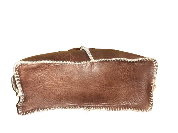 Bolso Mujer  Vacuno hilo blanco Mediano