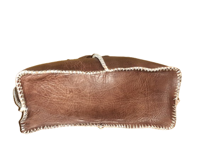 Bolso Mujer  Vacuno hilo blanco Mediano