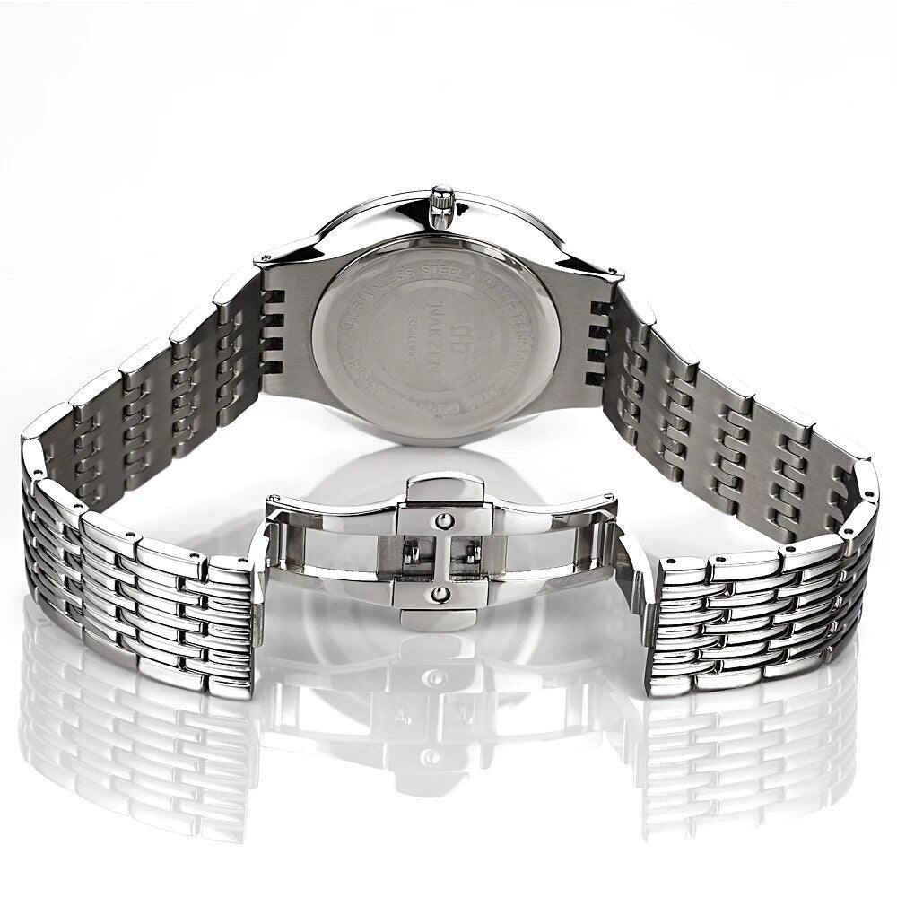 NAKZEN Commerce Diamond Men Watch Famous Luxury Brand Sapphire Watches Men's Stainless Steel Simple Black Gold Watch Male Clock 4036