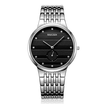 NAKZEN Commerce Diamond Men Watch Famous Luxury Brand Sapphire Watches Men's Stainless Steel Simple Black Gold Watch Male Clock 4036