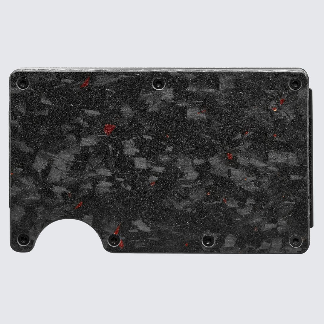 LORNE Forged Carbon Wallet I Matte Red