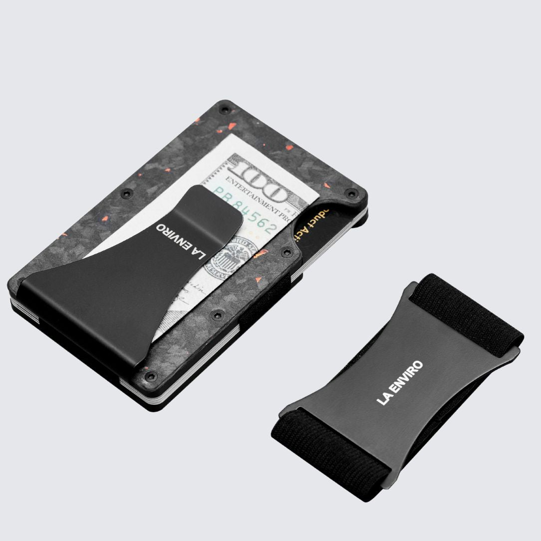 LORNE Forged Carbon Wallet I Matte Red