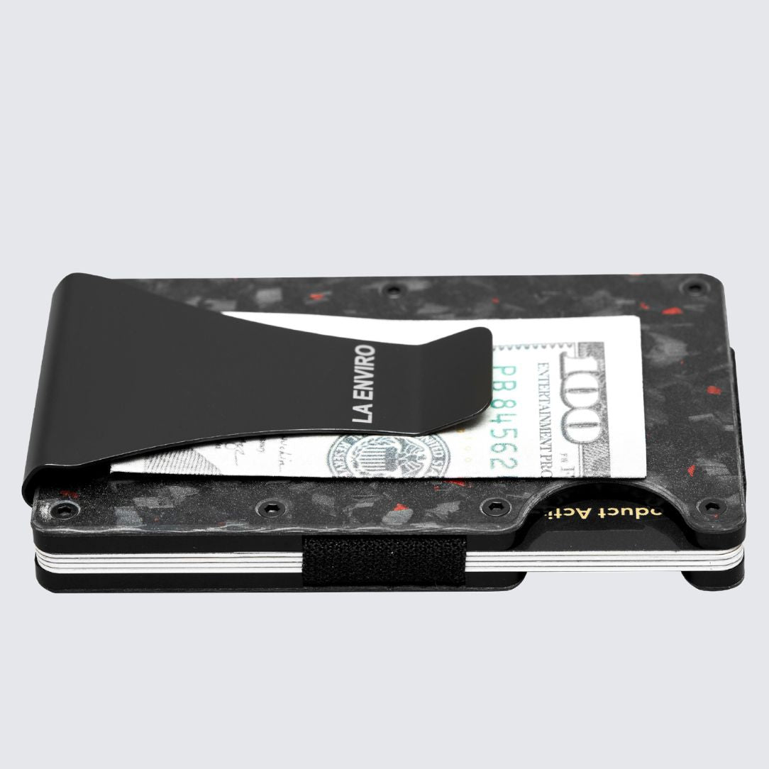 LORNE Forged Carbon Wallet I Matte Red