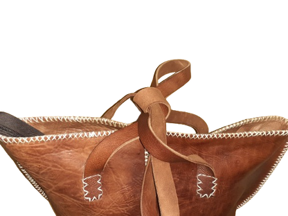 Bolso Mujer  Vacuno hilo blanco Mediano