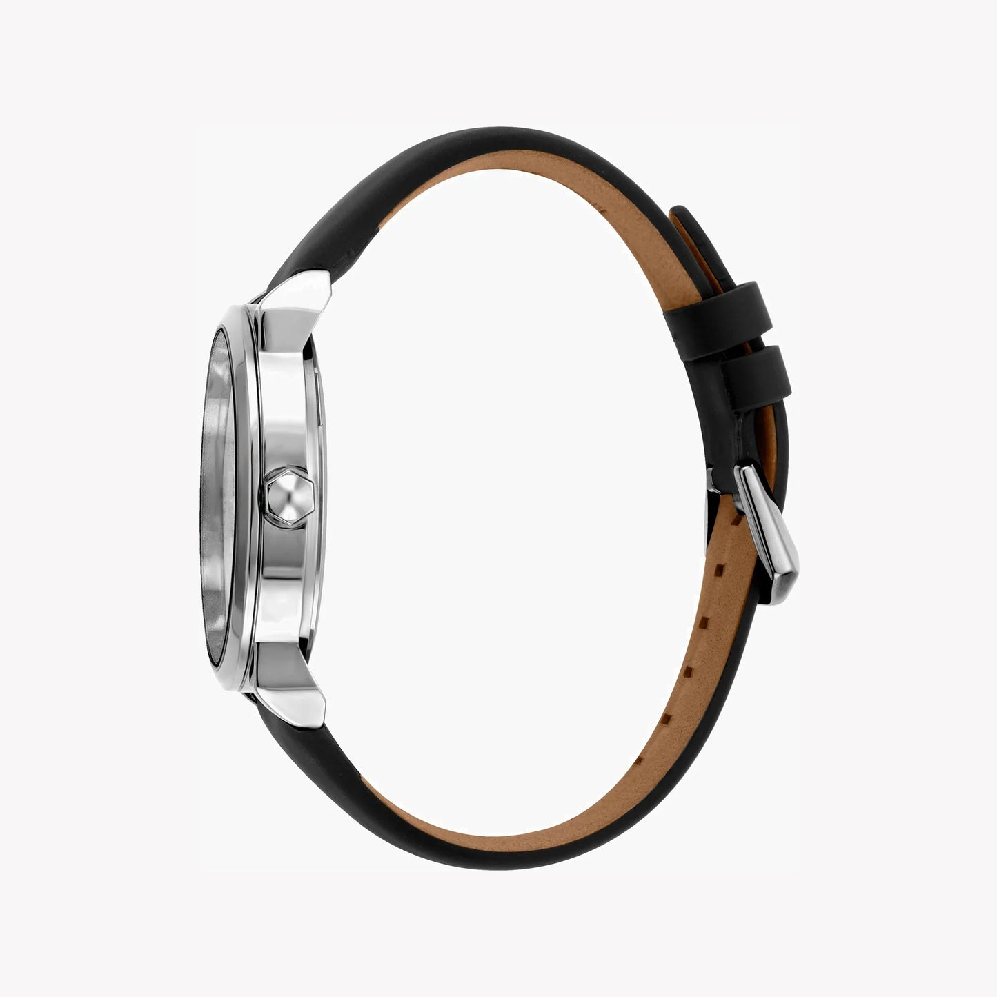 Just Cavalli Men's Silver Dial Watch, Black Leather Band | Jc1g079l0015