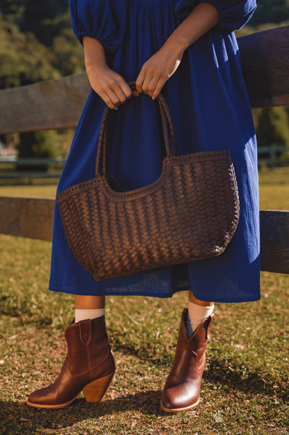 Bellagio Woven Leather Tote Bag