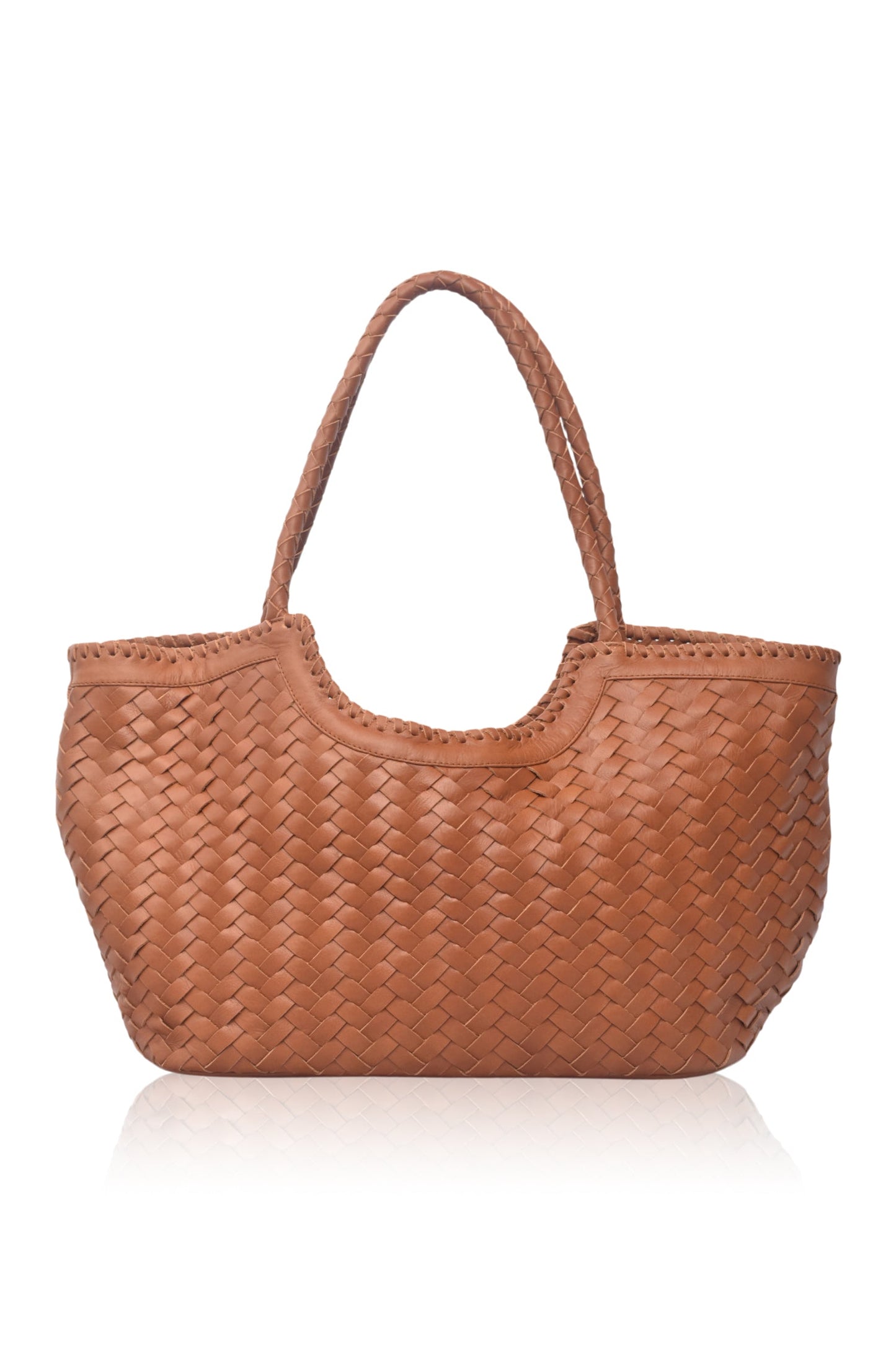 Bellagio Woven Leather Tote Bag