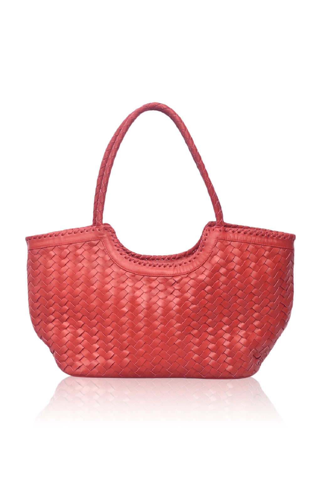 Bellagio Woven Leather Tote Bag