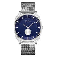 Trnda Men's Stainless Steel Watch, Blue Dial | Trn-Sq45-Sl