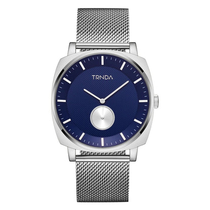 Trnda Men's Stainless Steel Watch, Blue Dial | Trn-Sq45-Sl