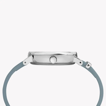 Timex Women's Blue Leather Watch, White Dial | Tw2r70300