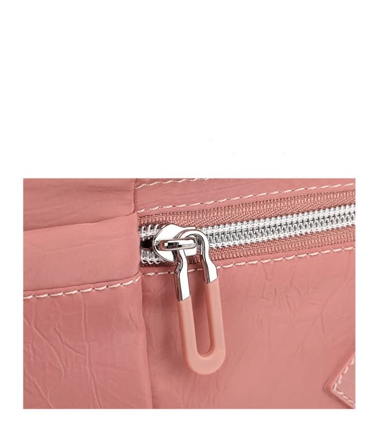 NNEDSZ Lightweight Nylon Crossbody Shoulder Bag - Gray, Adjustable Strap, Multi-Pocket Design