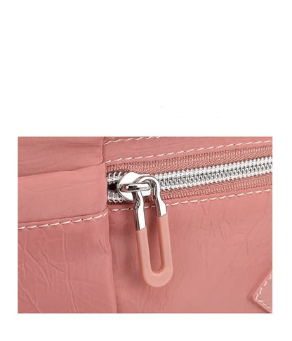 NNEDSZ Lightweight Nylon Crossbody Shoulder Bag - Gray, Adjustable Strap, Multi-Pocket Design