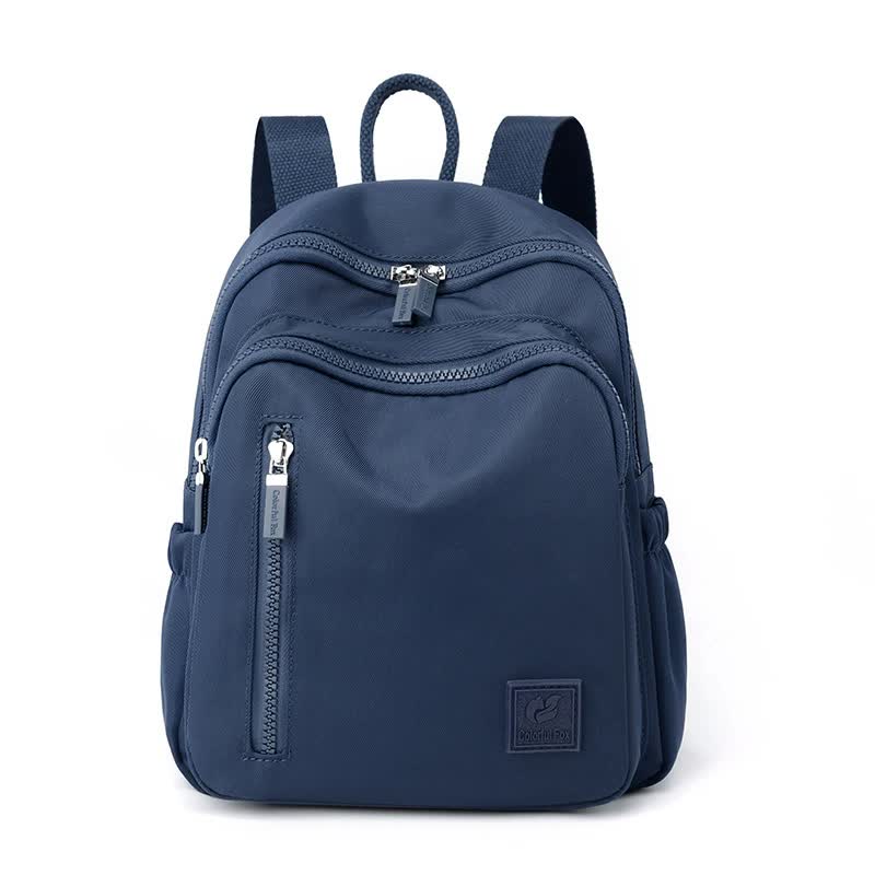 NNEDSZ Blue Mini Nylon Multi-Compartment Backpack - Lightweight and Stylish Everyday Bag