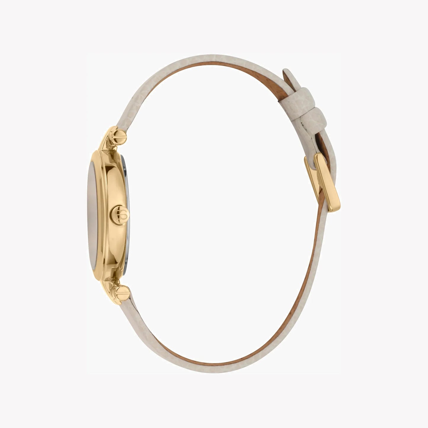 Esprit Women's Beige Leather Watch, Silver Dial | Es1l085m0035