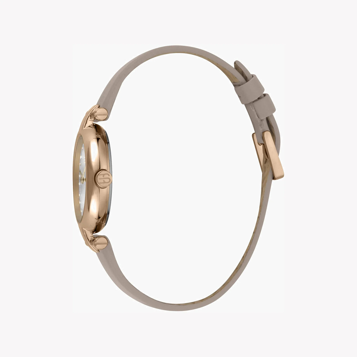 Esprit Women's Beige Leather Watch, Silver Dial | Es1l081m0015